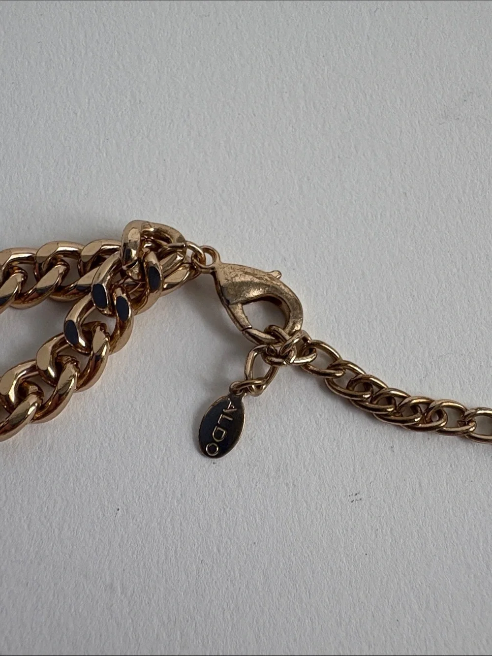 Aldo Gold Pyramid Chain Necklace